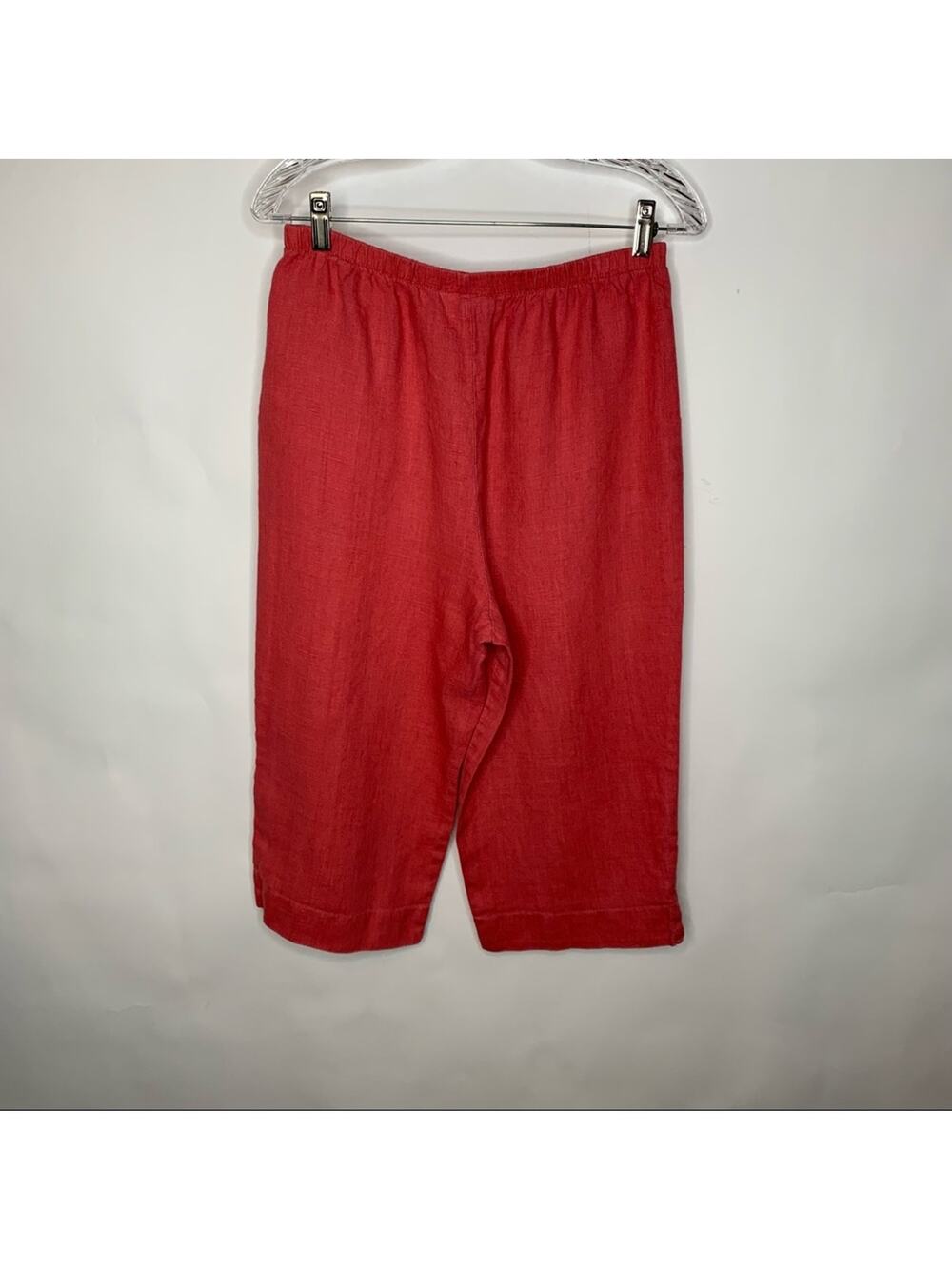 IVY Brand  Linen Cropped Pants Capri Sz Medium Naturecore